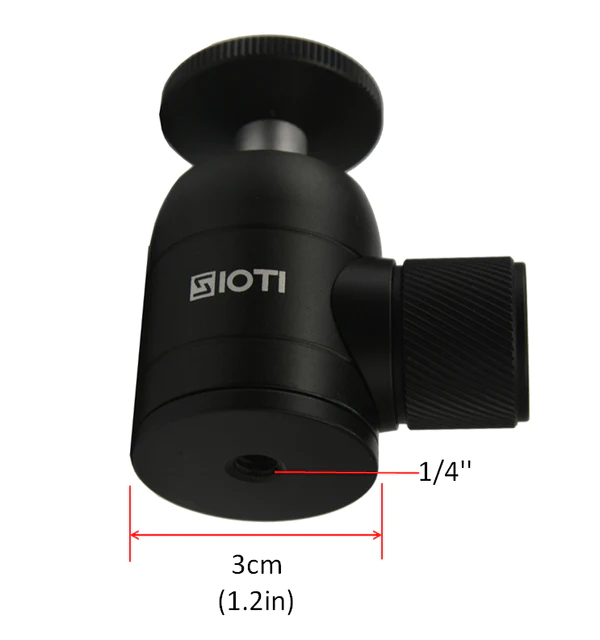 SIOTI Tripod Mini Ball Head Tripod Mount Head-Metal Ballhead 360° Pan 90° Tilt Tripod Mount with 1/4